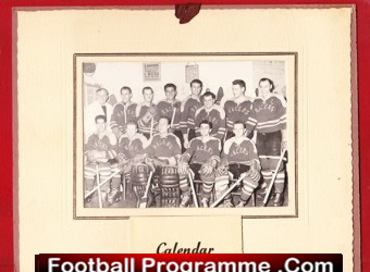 Harringay Ice Hockey Team Squad Old Calendar 1956