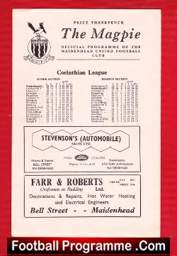 Maidenhead United v Uxbridge 1961 – Corinthian League