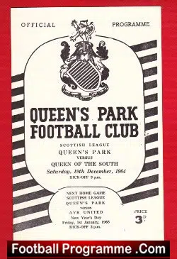 Queens Park v Queen Of The South 1964