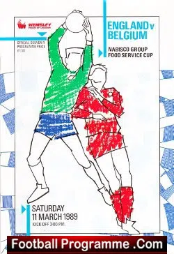 England v Belgium 1989 - Schoolboys Ryan Giggs England Captain