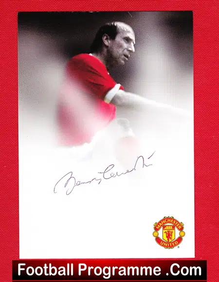 Manchester United Bobby Charlton Signed Picture Card Autograph