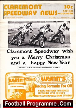 Australia Speedway 1973 Claremont Speedway News v28