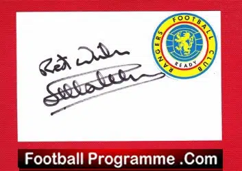 Glasgow Rangers Mark Hatley Signed Autograph Card