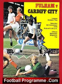 Fulham v Cardiff City 1976