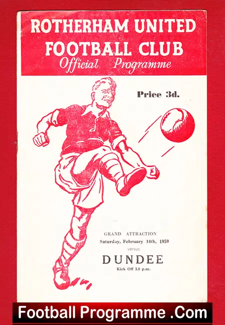 Rotherham United v Dundee 1959 – Grand Attraction Match