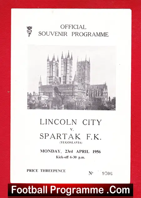 Lincoln City v Spartak FK 1956 – Yugoslavia Team Serbia