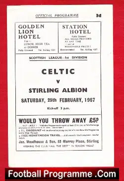 Stirling Albion v Glasgow Celtic 1967 - Glory Season