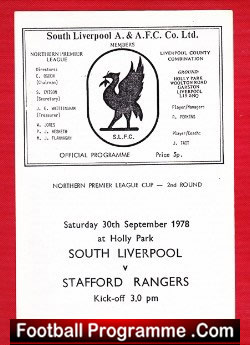 South Liverpool v Stafford Rangers 1978