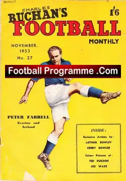 Charles Buchan Football Monthly Magazine 1953 – November