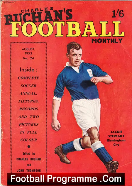 Charles Buchan Football Monthly Magazine 1953 – August