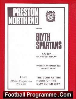 Preston North End v Blyth Spartans 1974 – FA Cup Replay