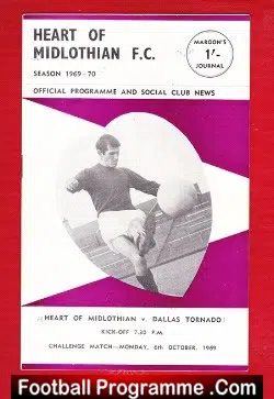 Heart Of Midlothian v Dallas Tornado 1969 – Hearts v USA
