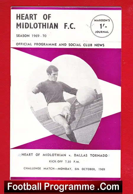 Heart Of Midlothian v Dallas Tornado 1969 – Hearts v USA