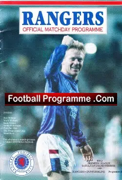 Glasgow Rangers v Dunfermline Athletic 1989