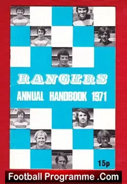 Glasgow Rangers Football Club Yearbook Handbook 1971