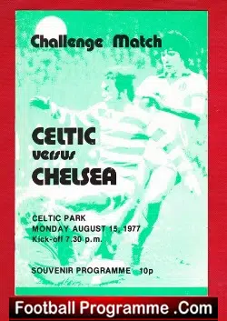 Glasgow Celtic v Chelsea 1977 - Friendly Match