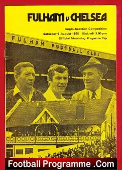 Fulham v Chelsea 1975 - Anglo Scottish Cup
