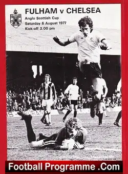 Fulham v Chelsea 1977 - Anglo Scottish Cup