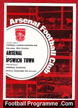 Arsenal v Ipswich Town 1969