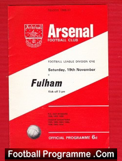 Arsenal v Fulham 1966