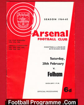 Arsenal v Fulham 1965