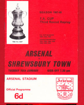 Arsenal v Shrewsbury Town 1968 – FA Cup