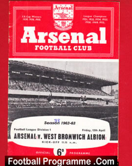 Arsenal v WBA 1963