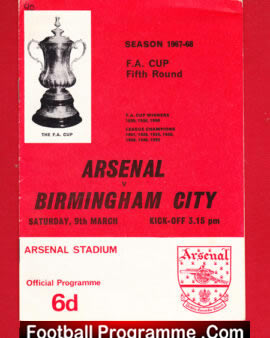 Arsenal v Birmingham City 1968
