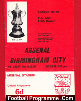 Arsenal v Birmingham City 1968 – FA Cup