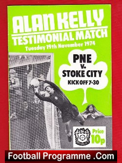 Alan Kelly Testimonial Benefit Match Preston North End 1974