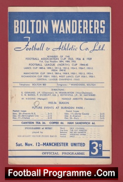Bolton Wanderers v Manchester United 1955 – Eddie Colman Debut