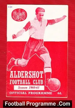 Aldershot v York City 1961 - football programme