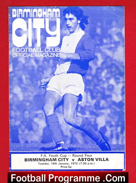 Aston Villa v Birmingham City 1972 – FA Youth Cup
