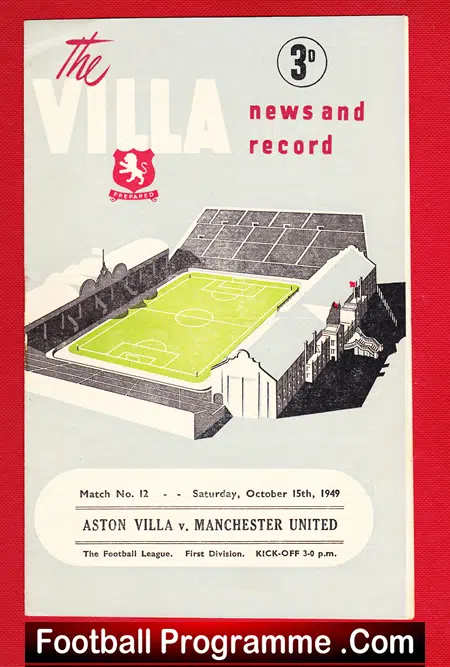 Aston Villa v Manchester United 1949