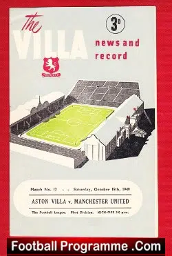 Aston Villa v Manchester United 1949