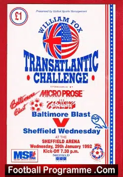 Baltimore Blast v Sheffield Wednesday 1992 – Eric Cantona Debut First