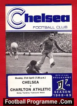 Bobby Tambling Testimonial Benefit Match Chelsea 1969 - football programme