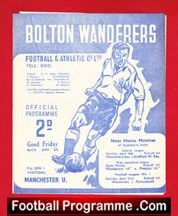 Bolton Wanderers v Manchester United 1949