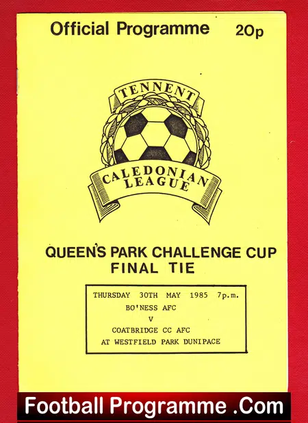 Bo’Ness v Coatbridge 1985 – Caledonian League Cup Final