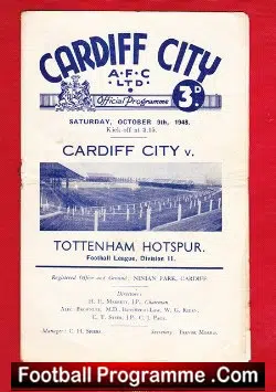 Cardiff City v Tottenham 1948