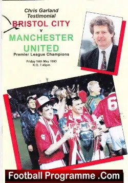 Chris Garland Testimonial Benefit Bristol City 1993 Multi SIGNED - football programme