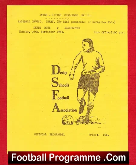 Derby Boys v Manchester Boys 1983 - Schoolboys Match
