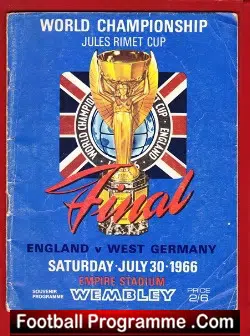 England v Germany 1966 – World Cup Final Original Programme