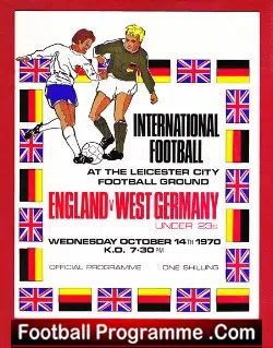 England v Germany 1970 – Schoolboys at Leicester City