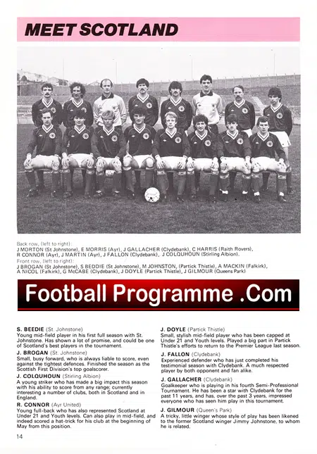 England v Italy v Holland v Scotland 1983 - Tournament Aldridge