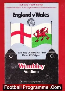 England v Wales 1979 – Schoolboys Boys at Wembley