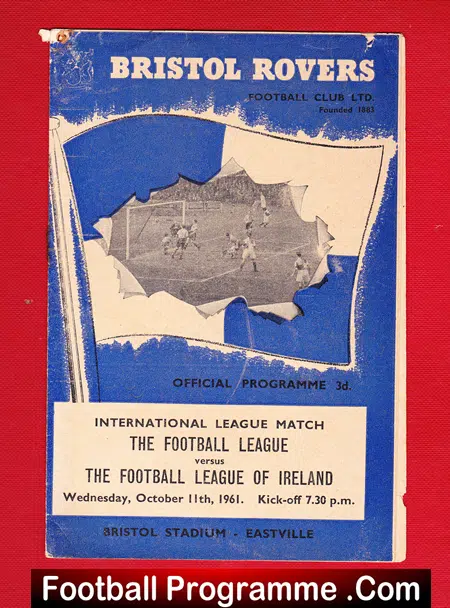 Football League v League Of Ireland 1961 – At Bristol Rovers