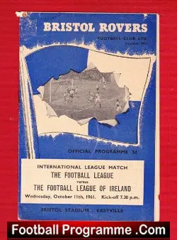 Football League v League Of Ireland 1961 – At Bristol Rovers