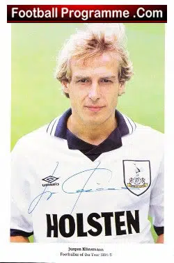 Football Writers Footballer Of The Year 1995 – Klinsmann SIGNED