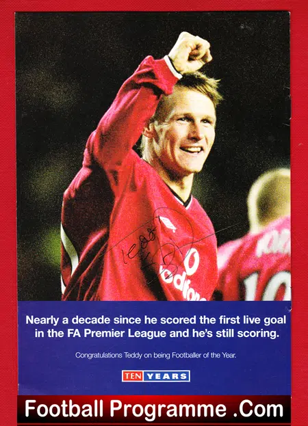 Football Writers Footballer Of The Year 2001 Teddy Sheringham +
